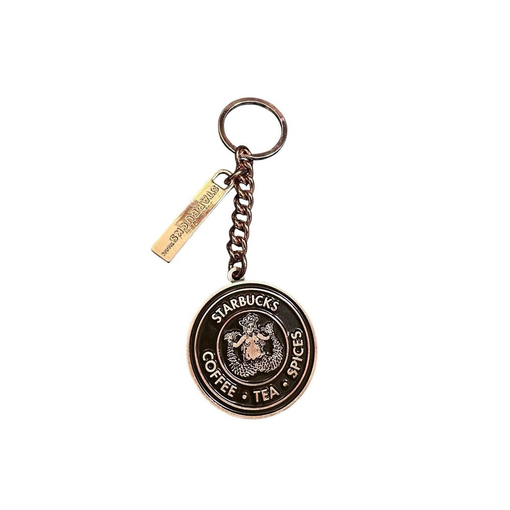 Starbucks 1st Store Keychain Pike Place Market Limited Logo Rose Gold 5cm